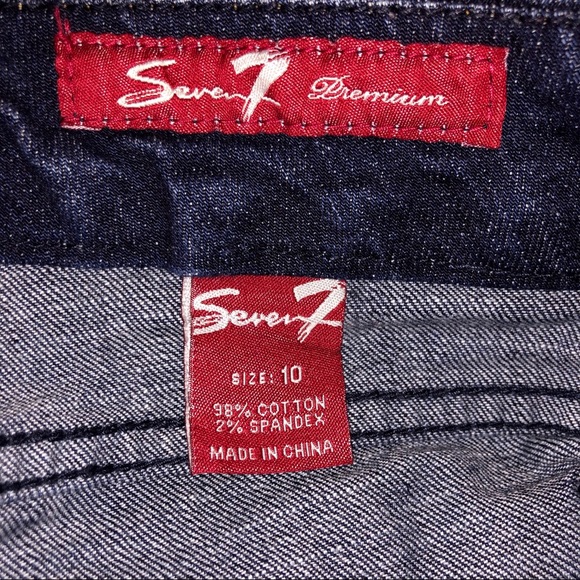 Women’s Bootcut Jeans By Seven7 Dark Blue Denim Jeans Premium size 10 - Picture 7 of 8